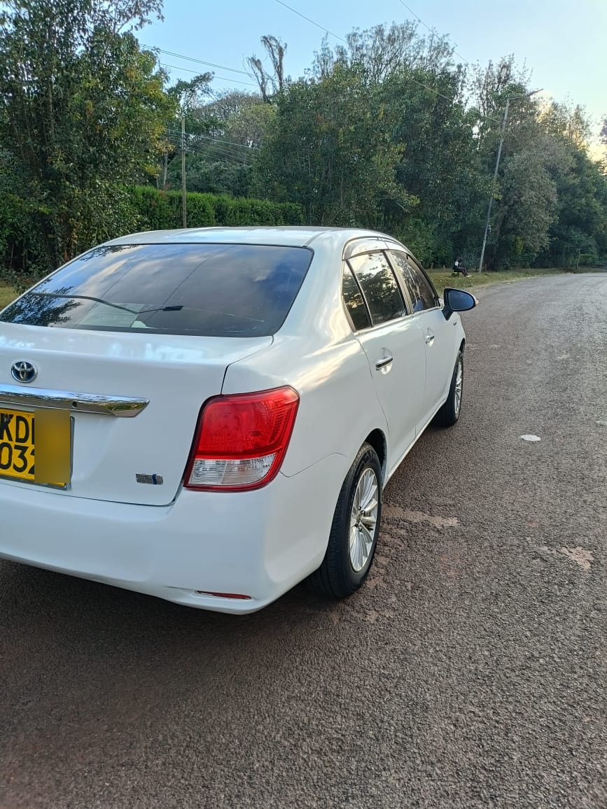 White Axio rear-side view in daylight